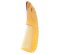 FUNOMOCYA Peigne en Corne de Bœuf Outil de Coiffure Délicat et Multifonction pour Massage du Cuir Chevelu, Épais et Incurvé, Design Unique et Pratique pour Hommes