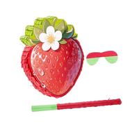 FUNOMOCYA Pinata Fraise Rouge pour Garçon Fille Jeu de Fête avec Bandeau et Décoration Anniversaire Thème Fruit Été Accessoires pour Shower et Fête à Thème Fraise
