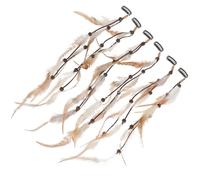 FUNOMOCYA Pinces à Cheveux Plume Vintage Ethnique 6 Pièces Style Chic et Polyvalent Faciles à Retirer pour Femmes pour Performance et Fête Costumée