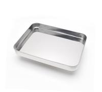 FUNOMOCYA Plaque de Cuisson Rectangulaire Inox pour Pâtisserie Cuisson Vapeur de Vermicelles et Apéritifs Plateau Réutilisable pour Maison et Restaurant