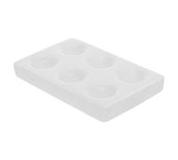 FUNOMOCYA Plaque de Réaction en Céramique à 6 Trous Instrument d'Expérimentation Chimique Utilisation en Laboratoire Matériau Stable Support pour Analyse Qualitative
