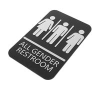 FUNOMOCYA Plaque Signalétique Unisexe pour Toilettes avec Braille Design Humoristique et Autocollant Installation Facile pour Couloirs et Espaces