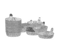 FUNOMOCYA Plaques de Pesée en Aluminium Jetables - 100 Pièces, 60x52x15 Mm, Étanches et Résistantes Haute Température, pour Laboratoires et Balances Cuisine