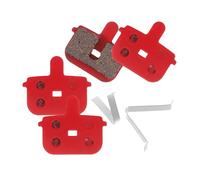 FUNOMOCYA Plaquettes de Frein de Vélo à Disque Mécanique Rouges, 2 Paires | Métal Semi-métallique, Performance Stable et Freinage, pour Vélo et Bike