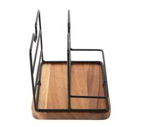 FUNOMOCYA Porte-serviettes de Table avec Base Bois Naturel Support de Serviette Multifonction pour Cuisine et Salle à Manger Distributeur de Serviettes et Porte-épicier pour Comptoir