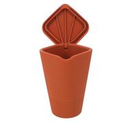 FUNOMOCYA Poubelle de Voiture Compacte en Silicone Orange Conteneur à Déchets Anti-Odeurs pour Suv et Camion Mini Poubelle de Rangement Hygiénique pour Voyages Déplacements Quotidiens