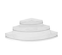 FUNOMOCYA Présentoir Surélevé à 3 Niveaux 36x26x10 Cm en Acrylique Transparent, Organiseur de Maquillage Polyvalent pour Vernis à Ongles et Parfums, Rangement Bureau et Salle de Bain