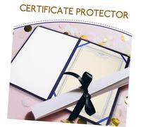 FUNOMOCYA Protège Certificat Cuir Bleu Porte Document pour Diplômes Attestations et Prix Pochette Rigide et Portable
