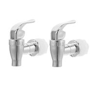 FUNOMOCYA Robinets Distributeur de Boissons Utilisation Solide Flux Fluide Lot de 2 et Design Élégant Argenté en ABS et PP Trou 16-22mm pour Picnics et Bars
