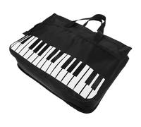 FUNOMOCYA Sac à Partitions de Piano avec Bandoulière Volume pour Étudiants et Musiciens Sac de Rangement Pratique pour Partitions Musicales Design Horizontal pour Facile Aux de Musique pour