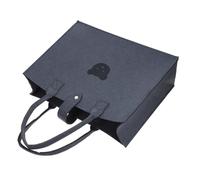 FUNOMOCYA Sac de Courses Feutre pour Femmes Sac Réutilisable et avec Poignées pour Shopping Voyages Ciment Grand