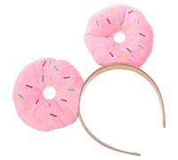 FUNOMOCYA Serrage-tête Déguisement Beignet Rose en Éponge et Coton, Design Unique Réaliste, Réutilisable Photos et Carnaval Féminin