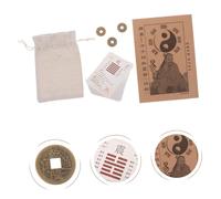 FUNOMOCYA Set de Cartes Hexagrammes I Ching avec Amulette Chinoise Guide Initiation pour Divination et Apprentissage du Feng Shui Coffret Éducatif Papier