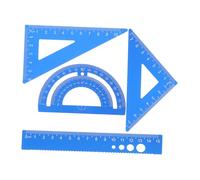 FUNOMOCYA Set de Règles Triangulaires Alliage Aluminium avec Rapporteur et Règle Plate Kit de pour Étudiants Ingénieurs et Designers Outils pour Mesure Dangles et Longueurs