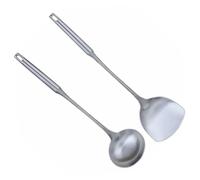 FUNOMOCYA Set de Ustensiles de Cuisine Acier Inoxydable Louche et Spatule pour Cuisson Outils pour Cuisine Ensemble