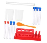 FUNOMOCYA Set Stem Accessoires Scientifiques pour Garçon Fille avec Support et Tubes Plastique Réutilisables Éducatif Interactif pour Apprentissage Expérimental et Créativité