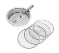 FUNOMOCYA Set Tamisage Sol Jardin Acier Inoxydable avec Pelle Mailles pour Aération et Séparation des Impuretés Outil et Portable pour Jardinage