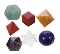 FUNOMOCYA Solides Platoniciens en Cristal pour Chakra, Contemplation, Forme Géométrique Multiple, Décoration pour Noël Saint-valentin