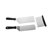 FUNOMOCYA Spatule De Cuisine Acier Inoxydable Ustensile Chaleur Pour Barbecue Et Cuisson Avec Spatule Ronde Et Coupe-pâte