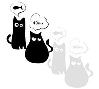 FUNOMOCYA Stickers Muraux Chats Adhésifs Imperméables Pvc, Autocollants Décoratifs Amovibles pour Chambre D'garçon et Filles, Lot de 2 Pièces, Décoration Murale Créative Solide