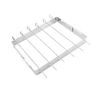 FUNOMOCYA Support à Brochettes Barbecue INOX Portable pour Extérieur, Grille Résistante à La Chaleur, Structure Compacte Et Légère, Camping Et Pique-niques en Plein Air