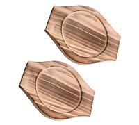 FUNOMOCYA Support à Casserole en Bois 2 Pièces Poignées Latérales, Manique Résistante à l'usure, Accessoire la Cuisine Multifonction pour Plats et Casseroles