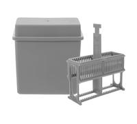FUNOMOCYA Support de Coloration pour Lames de Microscope Plastique Gris Résistant aux Solvants Capacité Rack Stable pour Laboratoire Histologie et Pathologie