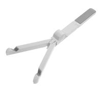 FUNOMOCYA Support de Disques Vinyles Pliable en Plastique Blanc Réglable Multi-Position pour Vinyles 12 Pouces Organisateur Compact pour Bureau et Maison Stand de Rangement pour