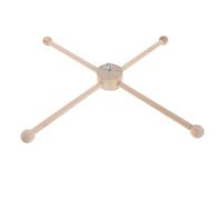 FUNOMOCYA Support en Bois Massif pour Carillon Éolien Décoratif Kit DIY pour Mobile Suspendu, Cadre Rond Naturel, Accessoire Polyvalent pour Terrasse et Chambre D’Garçon et Filles,