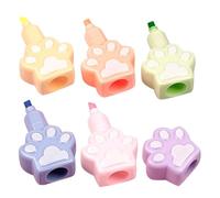 FUNOMOCYA Surligneur Chat Set Patte de Chat Cartoon Marqueur Étudiant Portable pour Journal et Bureau