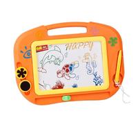 FUNOMOCYA Tableau à Dessin Magnétique Orange pour Garçon et Filles Ardoise Effaçable en Plastique Solide Éducatif pour Dessiner Écrire et Développer la Coordination Œil-Main