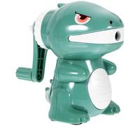 FUNOMOCYA Taille-Crayon Manuel en Plastique Vert Dinosaure Affûteur à Manivelle Réglable pour Crayons Épais et Fins Petit Taille-Crayon Portable pour Fournitures Scolaires et Dessin