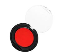 FUNOMOCYA Tampon Encreur Rond Portable Multifonctionnel Coussin Encreur à Base Huile Rechargable pour Documents et Bureau Outil Tampon Comptable Rouge PVC