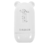 FUNOMOCYA Tampon Roulant à Cinq Lignes pour Écriture Musicale en Plastique Blanc et Noir, Outil Auto-encreur Facile pour Enseignants en t Préparation de Leçons