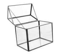FUNOMOCYA Terrarium en Verre Fermé en Forme De Maison : Pot De Fleurs pour Table, D'intérieur, Jardinière Géométrique pour Plantes Succulentes, Pot De Fleurs À Couvercle Basculant
