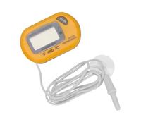 FUNOMOCYA Thermomètre Numérique Mini pour Aquarium et Aquarium Poisson Haute Précision Étanche Écran Large Design Compact Portable Mesure Température Intérieure et Extérieure Jaune