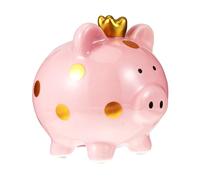 FUNOMOCYA Tirelire Céramique Garçon Fille Forme Cochon Rose Économiseur Dargent Pot de Rangement Maison Bureau Cadeau Épargne