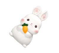 FUNOMOCYA Tirelire Lapin en Vinyle Résistant Petit Modèle, Boîte à Pièces Décorative de Pâques, Ornement de Fête pour Garçon et Filles, Présent Anniversaire Fille, Anti-Chute, Décoration