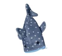 FUNOMOCYA Trousse à Crayons Requin Cartoon Toile Résistante Capacité avec Fermeture Éclair Pochette Portable Multi-Usage pour Fournitures Scolaires et Voyage