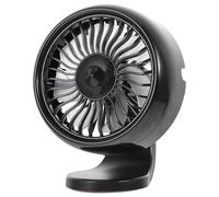 FUNOMOCYA Ventilateur Électrique Portable pour Voiture Petit Ventilateur Silencieux USB Compact en Abs Noir Adapté pour Tableau de Bord Été et Climatization Automobile