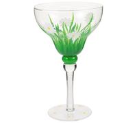 FUNOMOCYA Verre à Cocktail Marguerite Peint à la Main Verre à Vin en Cristal Transparent Petit Format Lot Individuel Réutilisables pour Fête Bar et Maison