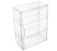 FUNOMOCYA Vitrine de Présentation Magnétique Empilable Acrylique Transparente Boîte Anti-poussière pour Figurines Modèle avec Compartiments Étagère de Bureau Modulable pour Collection