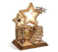 FUNPOLA Dreamora Nightlight LED Puzzle 3D Maquette Bois à Construire | Étoile Miroir Infini, Découpe Laser Minutieuse, 315 Pièces, Lueur Féerique, USB-C, Montage 4-6H, Déco Raffinée, Prêt à Offrir