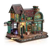 FUNPOLA Magic Bookstore Kit Miniature, Puzzle 3D en Bois avec LED