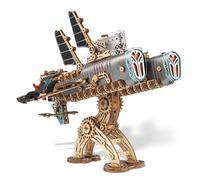 FUNPOLA Puzzle 3D en Bois Dirigeable Steampunk - Kit de modèle de Voyage DIY, décoration Maison et Cadeau créatif pour Adultes et Adolescents (20,000 Leagues) (Gris)