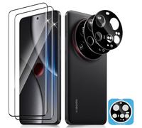 Funrae 3D Verre Trempé à Couverture Complète pour Xiaomi Mi 15 Ultra 5G et Caméra Arrière Protecteur [2+2 PCS], Dureté 9H Ultra Résistant Protection écran Film en Verre Trempé