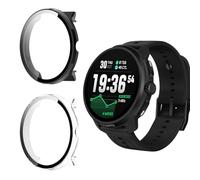 Funrae Coque Compatible avec Suunto Race 2 [2 pièces], Case Protection Étui avec Verre trempé Protecteur D'écran PC Coque Anti-Rayures Bumper Couverture Complète - Transparent&Noir