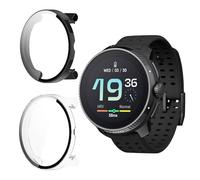 Funrae Coque Compatible avec Suunto Race [2 pièces], Case Protection Étui avec Verre trempé Protecteur D'écran PC Coque Anti-Rayures Bumper Couverture Complète - Transparent&Noir