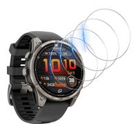 Funrae Protecteur d'écran Compatible avec Garmin Fenix 8 Pro AMOLED 47 mm, 2.5D 9H HD Protecteur d'écran de Protection en Verre trempé Anti-Bulle Anti-Rayures Film de Verre [4 pièces]