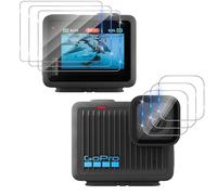 Funrae Protection D'écran pour GoPro Hero Verre Trempé et Caméra Arrière Protecteur [3+3 Pcs], Dureté 9H Protecteur film Accessoires, [Sans Bulles] [Ultra HD] Film Vitre Trempé Protection écran
